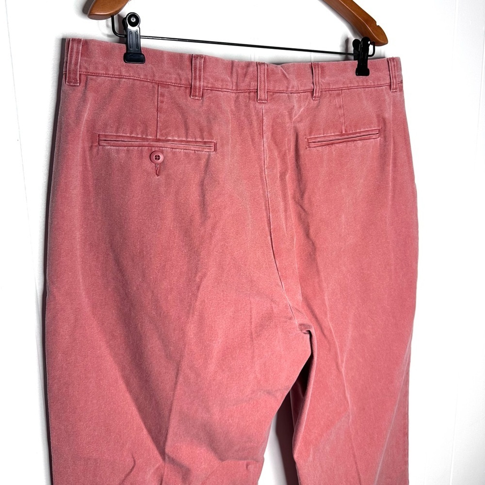 Vintage Great Point Pleated Pink Cotton Canvas Pants Trousers - Picture 10 of 11